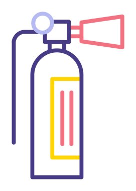 düz basit yangın söndürücü ikon vektör çizimi  