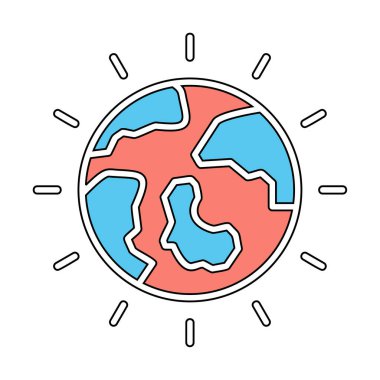 Dünya Günü ikon vektör illüstrasyonu