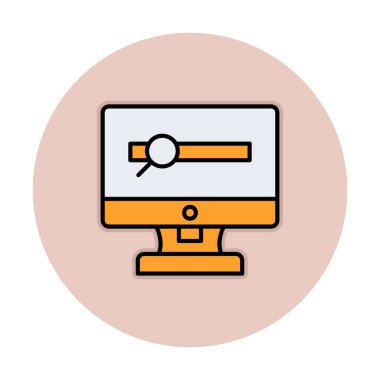 Basit Araştırma simgesi, vektör illüstrasyonu