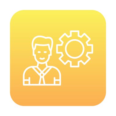 Yönetici simgesi, vektör illüstrasyonu basit tasarım