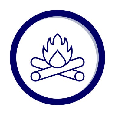 Basit Kamp Ateşi vektör illüstrasyonu 