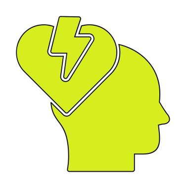 kırık kalp simge vektör çizim