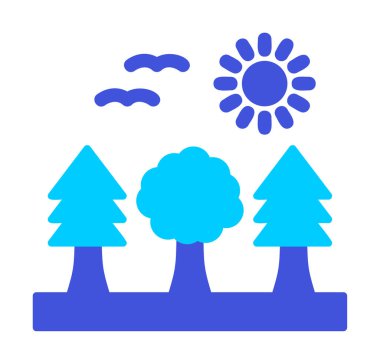 forest icon, vector illustration simple design