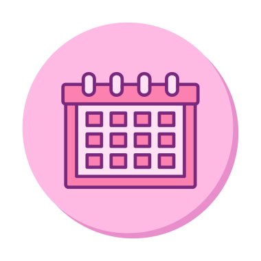 Takvim simgesi, vektör çizimi