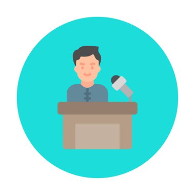 Basın Konferansı vektör illüstrasyonu