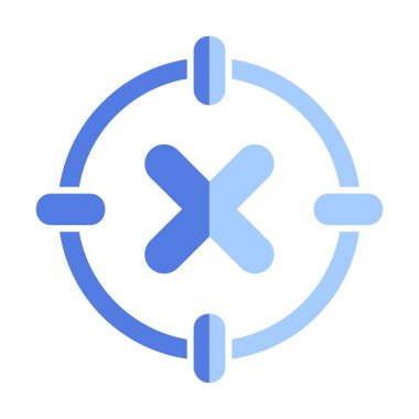  Çember simgesinde konsantrasyon ya da çapraz çizgi yok, vektör illüstrasyonu 