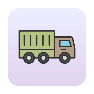 kamyon simgesi, vektör illüstrasyonu