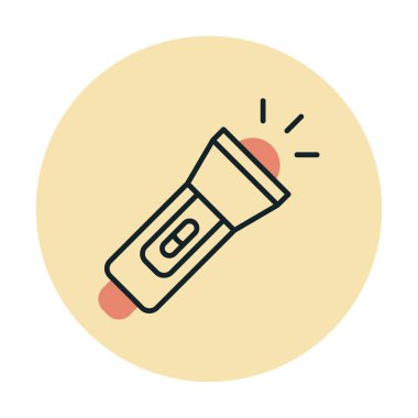 el feneri düz simge vektör çizim  