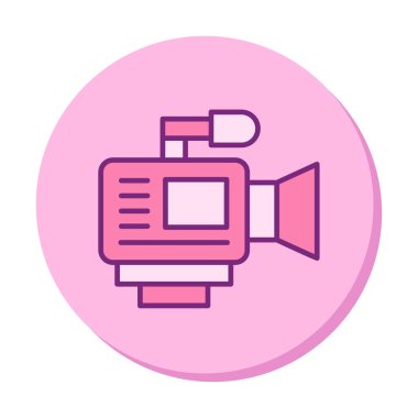 video kamera simgesi, vektör illüstrasyonu basit tasarım