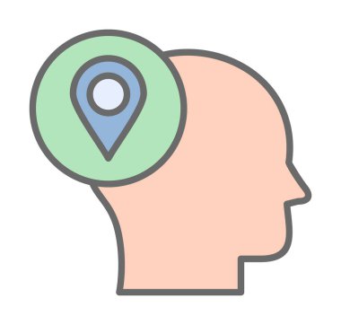 konum simgesi, vektör illüstrasyonu basit tasarım