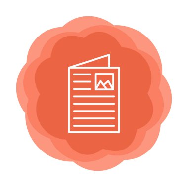 Broşür simgesi vektör illüstrasyonu