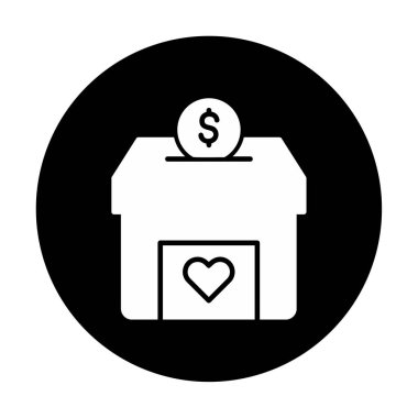 Bağış Kutusu vektör simgesi