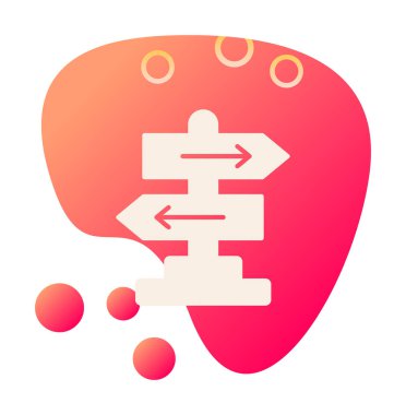 Yön düz simge, vektör illüstrasyonu