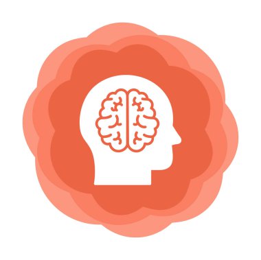 İnsan beyni ikon vektör tasarımını izole etti