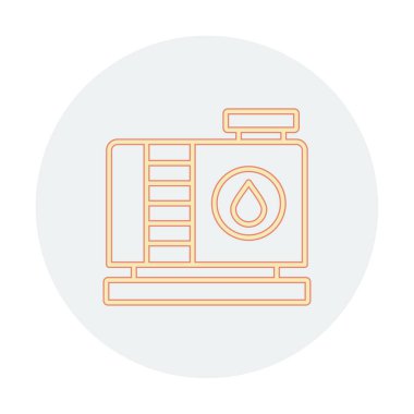 Fabrika tankı simgesi, vektör illüstrasyonu