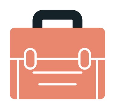 Basit düz çanta vektör illüstrasyon tasarımı