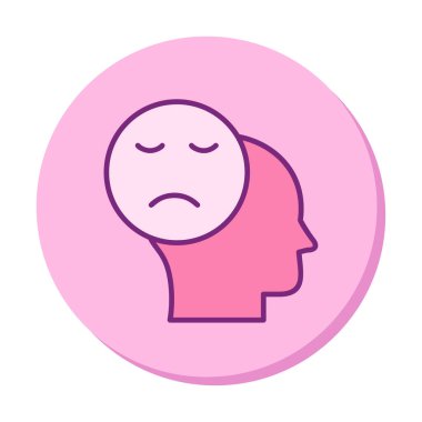 Basit yassı Üzüntü simgesi vektör illüstrasyon tasarımı