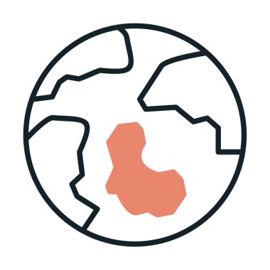 earth icon, vector illustration simple design