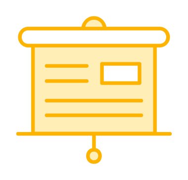 Sunum tahtası simgesi, vektör illüstrasyonu