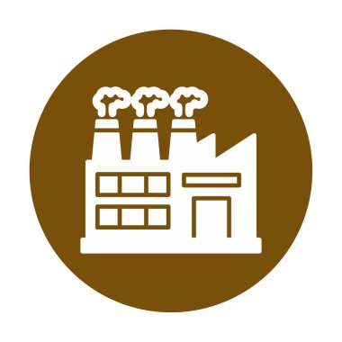 Factory icon, vector illustration simple design