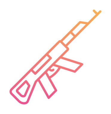 Ak47 simge vektör illüstrasyonu