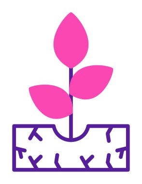 filizlenme simgesi, vektör illüstrasyonu  