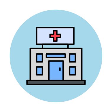 Tıp hastanesi vektör illüstrasyonu                             