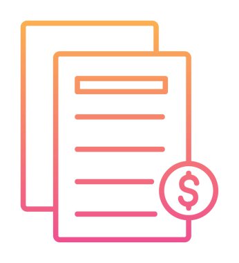 Bill düz simgesi, vektör illüstrasyonu