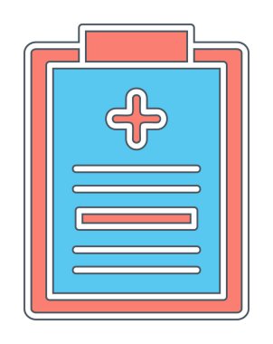 Tıbbi Kayıtlar ikonu. Basit resimleme                                 