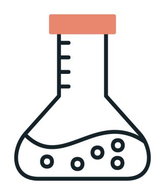 Matara ikonu. Laboratuvar ekipmanları. vektör illüstrasyonu.                     
