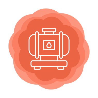 Fabrika tankı simgesi, vektör illüstrasyonu