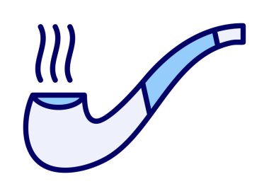 tütün tüttürme çubuğu simgesi, vektör illüstrasyonu