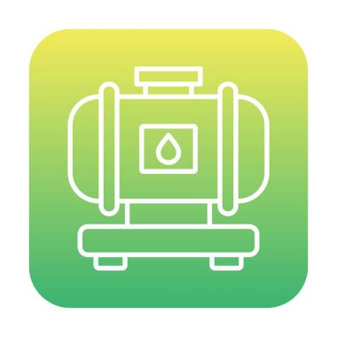 Fabrika tankı simgesi, vektör illüstrasyonu