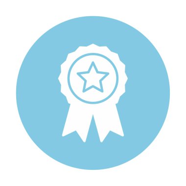  Basit ödül rozet vektörü düz çizgi simgesi