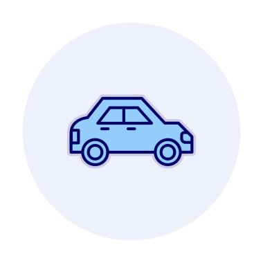 Araba düz simgesi. Vektör çizim 