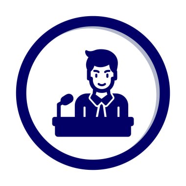 Konferans simgesi, vektör çizimi 