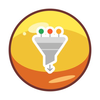 Basit düz huni simgesi vektör çizimi 