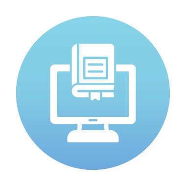 çevrimiçi kütüphane rengi vektör illüstrasyonu                        