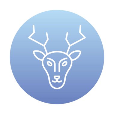 Geyik. Web simgesi basit illüstrasyon