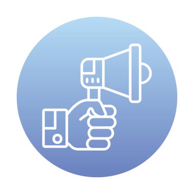 megafon simgesi, vektör illüstrasyonu