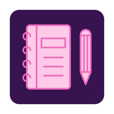 Kalem, vektör illüstrasyonlu günlük 