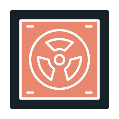 Radyoaktif simge, vektör illüstrasyonu