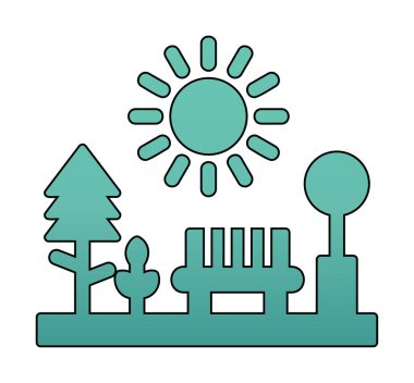 Yedek vektör renk simgesine sahip park 