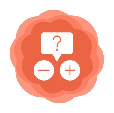 soru işareti ve cevap seçimi düz simge, vektör, illüstrasyon, bilgi, işaret ve imza