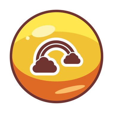 düz biçimli gökkuşağı simgesi, vektör illüstrasyonu