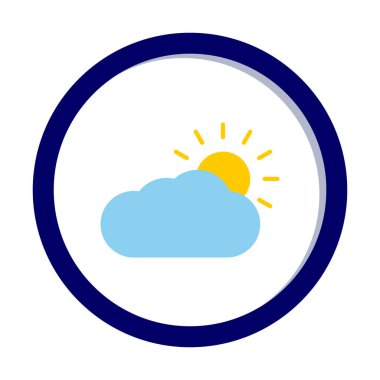 Hava durumu simgesi, vektör illüstrasyonu 