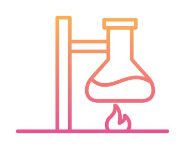 Basit Kimyasal Deney simgesi, vektör çizimi