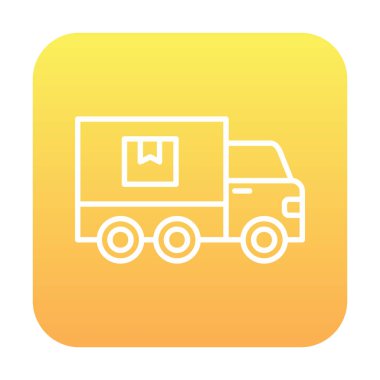 kamyon simgesi, vektör illüstrasyonu