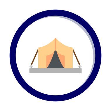 çadır simgesi, vektör çizimi  