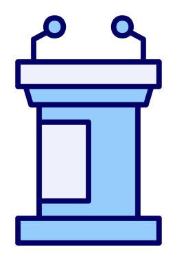 Podyum simgesinin vektör illüstrasyonu 